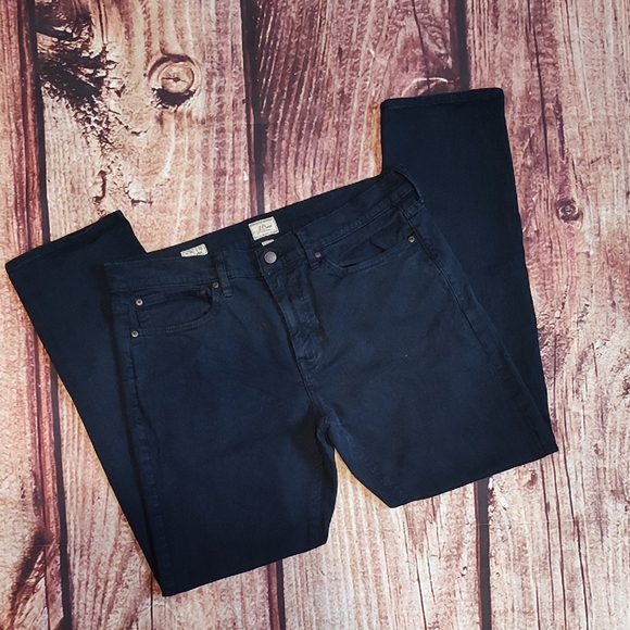 36x32 J. Crew Mens Dark Indigo 484 Slim Fit Stretch Jean - Picture 2 of 14